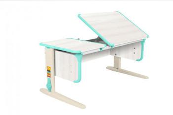 Парта школьная для детей Parta 4/75-40 без полок СУТ.42 цвет белый зеленый swat - Подарки для детей