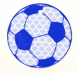 Подвес COVA™SPORT "Футбольный мяч" 333-268 светоотражающий d50мм синий - Подарки для детей
