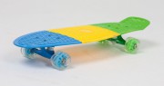Мини борд детский Moove Fun PP2708-2 скейт пластиковый трехцветный 27X8" с колесами Monster - Подарки для детей