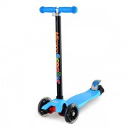 Самокат детский Playshion Scooter M-4 SWAT со светящимися колесами голубой - Подарки для детей