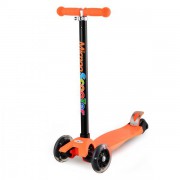 Самокат детский Playshion Scooter M-4 со светящимися колесами SWAT оранжевый - Подарки для детей