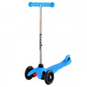Самокат детский Playshion Scooter M-5 со роспитспорт светящимися колесами (без регулировки высоты руля) синий - Подарки для детей