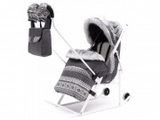 Санки-коляска детские "Скандинавия - 4УМ Софт" серый цвет рамы черный - Подарки для детей
